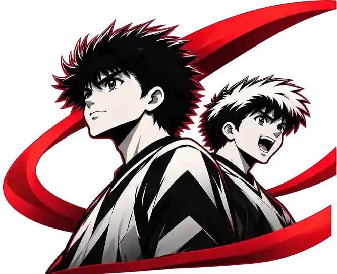 Illustrazione FantaChampions con due calciatori in stile anime